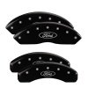 MGP 4 Caliper Covers Engraved Front & Rear Oval logo/Ford Black finish silver ch thumbnail 5