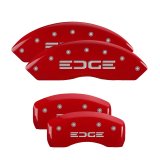 MGP 4 Caliper Covers Engraved Front & Rear Oval logo/Ford Red finish silver ch thumbnail 4