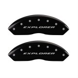 MGP 4 Caliper Covers Engraved Front & Rear Explorer Black finish silver ch thumbnail 1