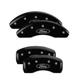 MGP 4 Caliper Covers Engraved Front & Rear Oval logo/Ford Black finish silver ch thumbnail 3