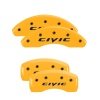 MGP 4 Caliper Covers Engraved Front 2015/Civic Engraved Rear 2015/Civic Yellow finish black ch thumbnail 8