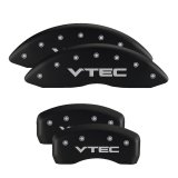 MGP 4 Caliper Covers Engraved Front & Rear Honda Black finish silver ch thumbnail 6