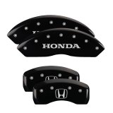 MGP 4 Caliper Covers Engraved Front & Rear Honda Yellow finish black ch thumbnail 6