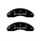 MGP Front set 2 Caliper Covers Engraved Front 2015/Civic Black finish silver ch thumbnail 1