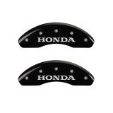 MGP Front set 2 Caliper Covers Engraved Front Honda Black finish silver ch thumbnail 4