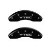 MGP Front set 2 Caliper Covers Engraved Front Vtec Black finish silver ch thumbnail 7