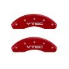 MGP Front set 2 Caliper Covers Engraved Front Vtec Red finish silver ch thumbnail 7