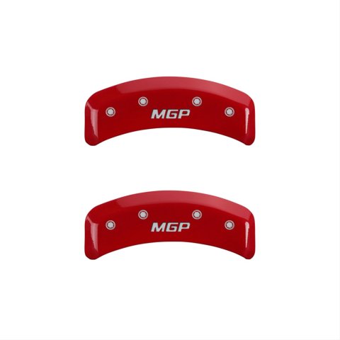 MGP 4 Caliper Covers Engraved Front & Rear MGP Red finish silver ch thumbnail 2