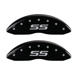 MGP 4 Caliper Covers Engraved Front & Rear Monte Carlo style/SS Black finish silver ch thumbnail 1