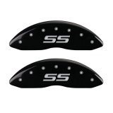 MGP 4 Caliper Covers Engraved Front & Rear Monte Carlo style/SS Black finish silver ch thumbnail 4