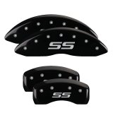 MGP 4 Caliper Covers Engraved Front & Rear Monte Carlo style/SS Black finish silver ch thumbnail 7