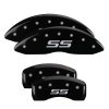 MGP 4 Caliper Covers Engraved Front & Rear Monte Carlo style/SS Black finish silver ch thumbnail 8