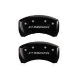 MGP 4 Caliper Covers Engraved Front & Rear Block/Charger Black finish silver ch thumbnail 7
