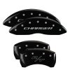 MGP 4 Caliper Covers Engraved Front Charger Engraved Rear RT Black finish silver ch thumbnail 8