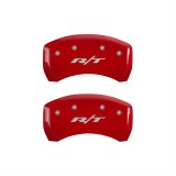 MGP 4 Caliper Covers Engraved Front Charger Engraved Rear RT Red finish silver ch thumbnail 2