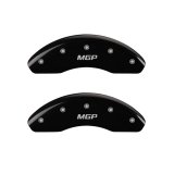 MGP Front set 2 Caliper Covers Engraved Front MGP Black finish silver ch thumbnail 2