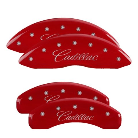 MGP 4 Caliper Covers Engraved Front & Rear MGP Red finish silver ch thumbnail 2