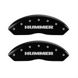 MGP 4 Caliper Covers Engraved Front & Rear Hummer Black finish silver ch thumbnail 1