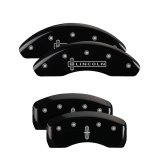 MGP 4 Caliper Covers Engraved Front Lincoln Engraved Rear Star logo Black finish silver ch thumbnail 6