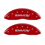 MGP 4 Caliper Covers Engraved Front & Rear Envoy Red finish silver ch thumbnail 6
