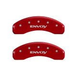 MGP 4 Caliper Covers Engraved Front & Rear Envoy Red finish silver ch thumbnail 9