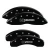 MGP 4 Caliper Covers Engraved Front & Rear GM Style/Hybrid Black finish silver ch thumbnail 8