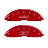 MGP 4 Caliper Covers Engraved Front & Rear Trailblazer style/SS Red finish silver ch thumbnail 2
