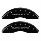 MGP 4 Caliper Covers Engraved Front & Rear C6/Corvette Black finish silver ch thumbnail 1