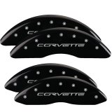 MGP 4 Caliper Covers Engraved Front & Rear C6/Corvette Black finish silver ch thumbnail 5