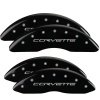 MGP 4 Caliper Covers Engraved Front & Rear C6/Corvette Black finish silver ch thumbnail 8