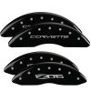 MGP 4 Caliper Covers Engraved Front C6/Corvette Engraved Rear C6/Z06 Black finish silver ch thumbnail 8