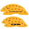 MGP 4 Caliper Covers Engraved Front C6/Corvette Engraved Rear C6/Z06 Yellow finish black ch thumbnail 8