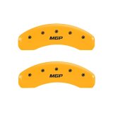 MGP Rear set 2 Caliper Covers Engraved Rear MGP Yellow finish black ch thumbnail 2