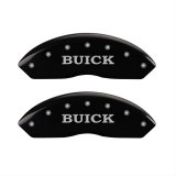 MGP 4 Caliper Covers Engraved Front Buick Engraved Rear Buick Shield Black finish silver ch thumbnail 1