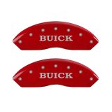 MGP 4 Caliper Covers Engraved Front Buick Engraved Rear Buick Shield Red finish silver ch thumbnail 5