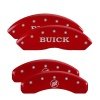 MGP 4 Caliper Covers Engraved Front Buick Engraved Rear Buick Shield Red finish silver ch thumbnail 8