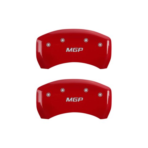MGP 4 Caliper Covers Engraved Front & Rear MGP Red finish silver ch thumbnail 7