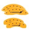 MGP 4 Caliper Covers Engraved Front & Rear With stripes/Charger Yellow finish black ch thumbnail 8