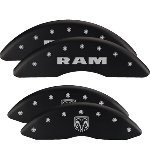 MGP 4 Caliper Covers Engraved Front & Rear MOPAR Yellow finish black ch thumbnail 6