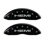 MGP 4 Caliper Covers Engraved Front & Rear Hemi Black finish silver ch thumbnail 7