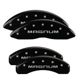 MGP 4 Caliper Covers Engraved Front & Rear Magnum Black finish silver ch thumbnail 3