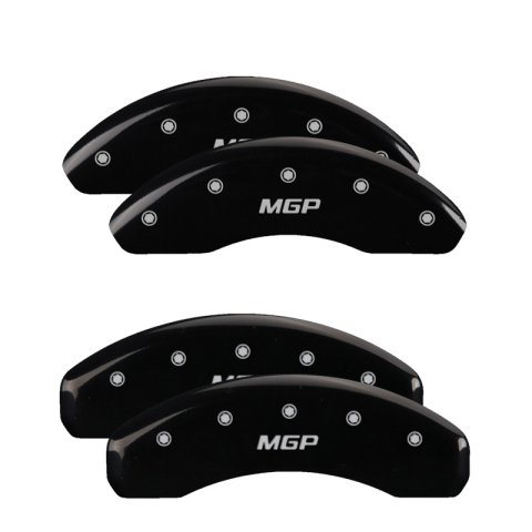 MGP Front set 2 Caliper Covers Engraved Front MGP Black finish silver ch thumbnail 4
