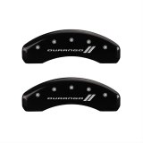 MGP 4 Caliper Covers Engraved Front & Rear With stripes/Durango Black finish silver ch thumbnail 2