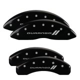 MGP 4 Caliper Covers Engraved Front & Rear With stripes/Durango Black finish silver ch thumbnail 3