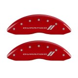 MGP 4 Caliper Covers Engraved Front & Rear With stripes/Durango Red finish silver ch thumbnail 5