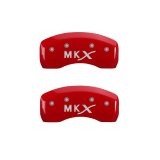MGP 4 Caliper Covers Engraved Front Lincoln Engraved Rear MKX Red finish silver ch thumbnail 9