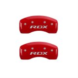 MGP 4 Caliper Covers Engraved Front Acura Engraved Rear RDX Red finish silver ch thumbnail 2
