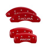 MGP 4 Caliper Covers Engraved Front Acura Engraved Rear RDX Red finish silver ch thumbnail 4