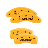 MGP 4 Caliper Covers Engraved Front Acura Engraved Rear RDX Yellow finish black ch thumbnail 4