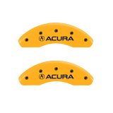 MGP 4 Caliper Covers Engraved Front Acura Engraved Rear RDX Yellow finish black ch thumbnail 5